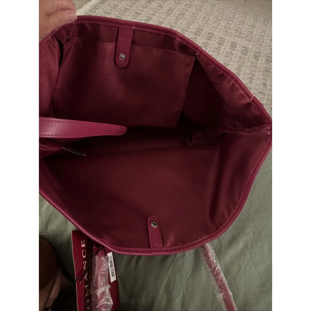 Ralph Lauren Fragrance Large Tote Bag Magenta Handbag Purse NWT